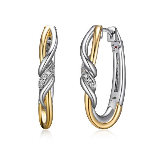 Elle Twist Oval Hoop