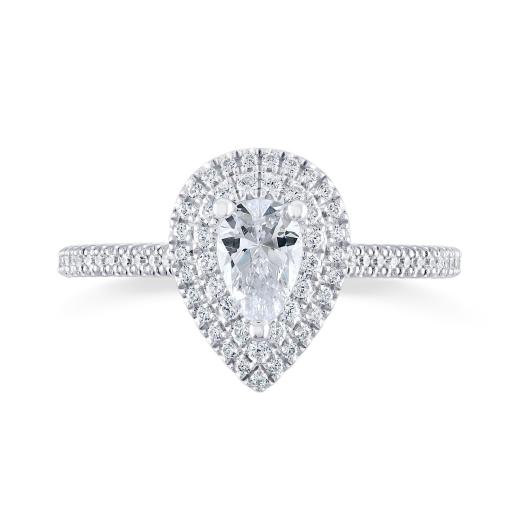 Diamond Revelations 14K White Gold 0.70CTW Pear Shaped Ring