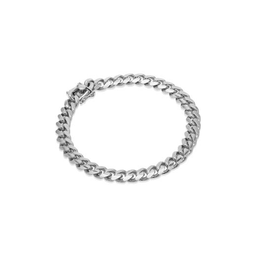 Silver miami cuban link bracelet discount