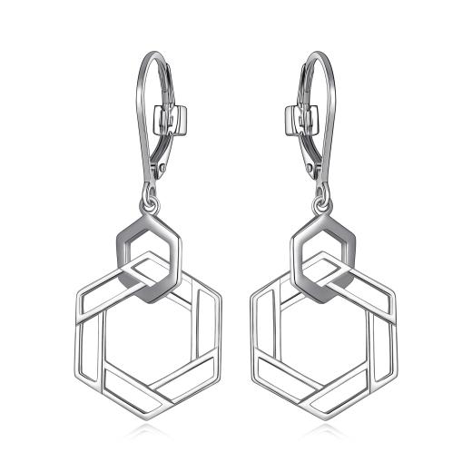 Elle Lattice Hexagon Earrings