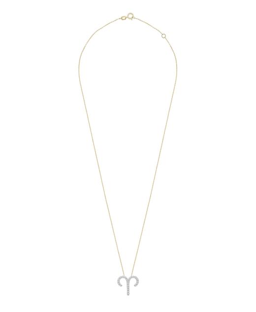 10K Yellow Gold Aries 0.10CTW Diamond Pendant