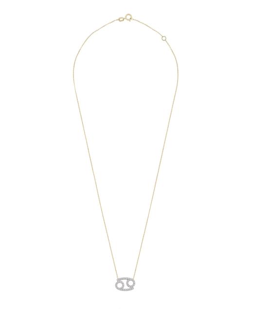 10K Yellow Gold Cancer 0.10CTW Diamond Pendant