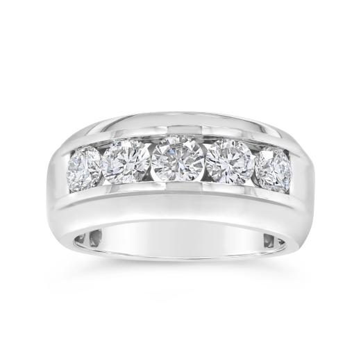 10K White Gold Lab Grown 1.94CTW Diamond Men's Band