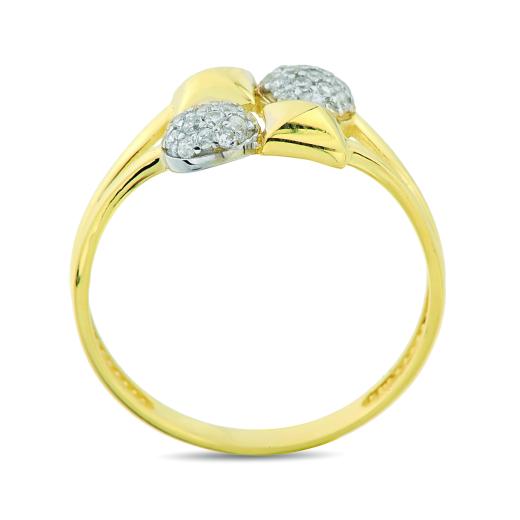 10K Yellow Gold Cubic Zirconia Ring | Charm Diamond Centres