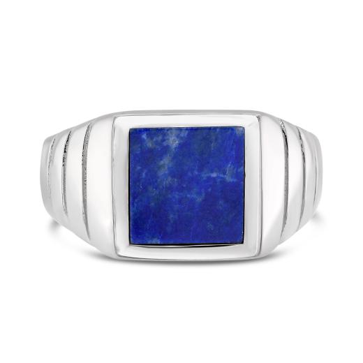 Sterling Silver Blue Lapis Ring Size Large