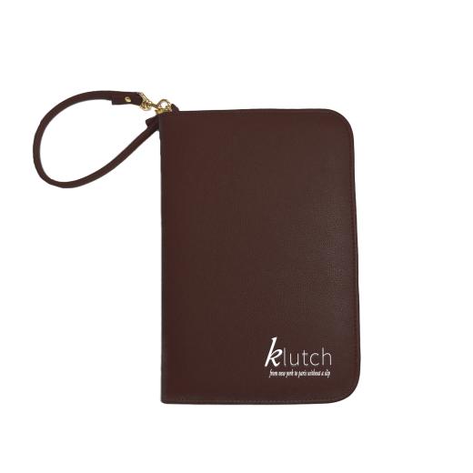 Klutch Brown Travel Jewellery Case