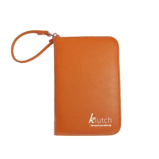 Klutch Orange Travel Jewellery Case