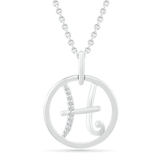 Sterling Silver Pisces Diamond Pendant