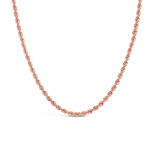 10K Rose Gold 20" 2.7mm Hollow Rope Chain