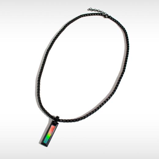 KORITE MIDNIGHT 22" Black Titanium Ammolite Pendant