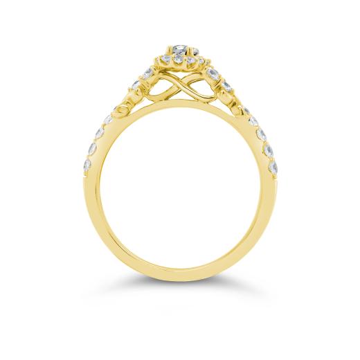 Glacier Fire 14K Yellow Gold 0.75CTW Canadian Oval Diamond Bridal