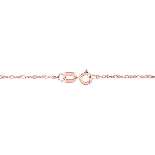 Julianna B 10K Rose Gold 0.10CTW Diamond Flower Necklace