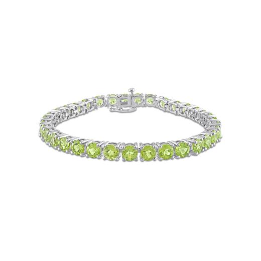 Julianna B Sterling Silver Peridot Tennis Bracelet