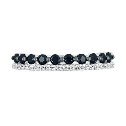 Sterling Silver 0.45CTW Black Diamond Fashion Band