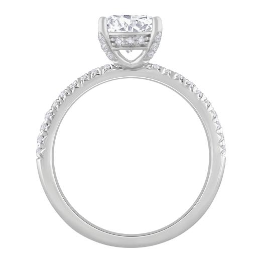 New Brilliance 14K White Gold Lab Grown 1.28CTW Emerald Shaped Diamond Ring