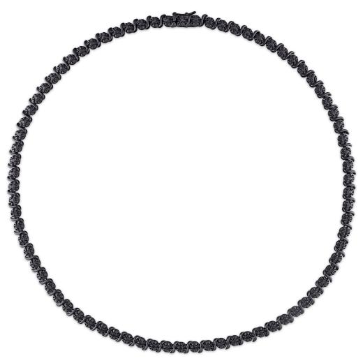 Julianna B Sterling Silver 0.52CTW Black Diamond Tennis Necklace