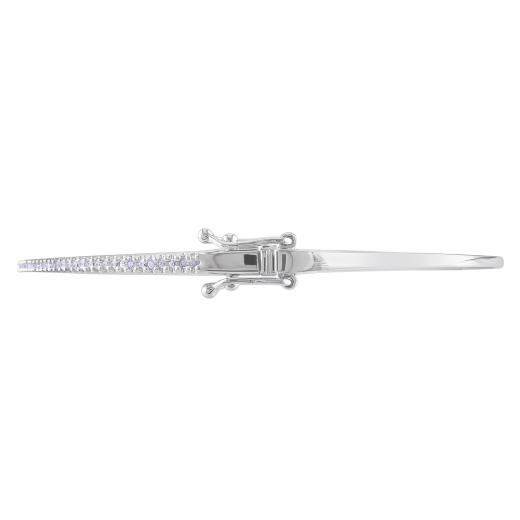 Julianna B Sterling Silver 0.24CTW Diamond Bangle