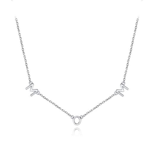 Sterling Silver Cubic Zirconia 19" Mom Necklace