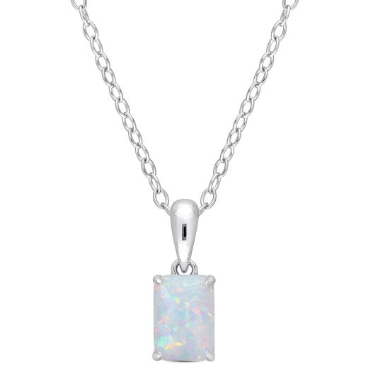 Julianna B Sterling Silver Created Opal Pendant