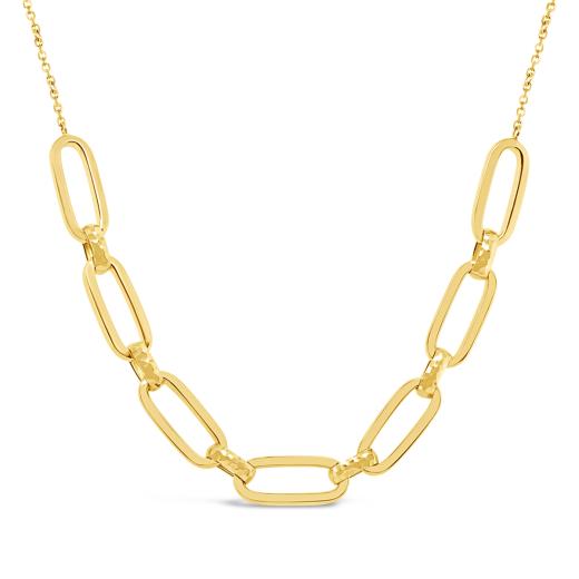 10K Yellow Gold 18" Paperclip Link Necklace