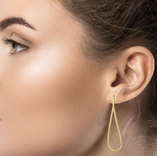 10K Yellow Gold Twisted Hoop Earring