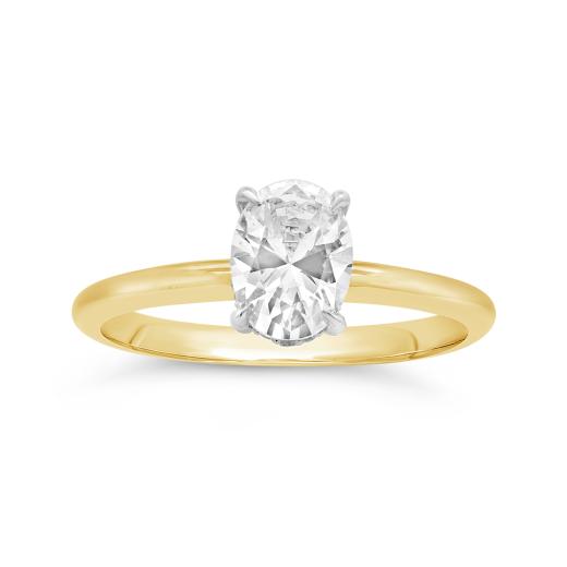 New Brilliance 14K White Gold Lab Grown 1.26CTW Oval Diamond Solitaire ...