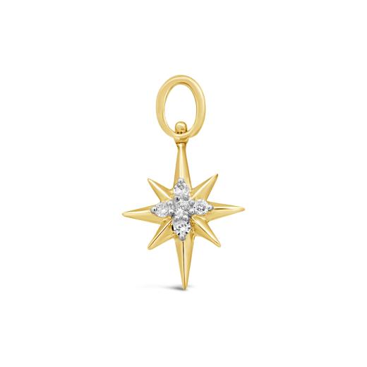 Charmables 10K Yellow Gold Diamond Northern Star Interchangeable Charm