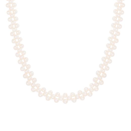 5-6mm White Freshwater Pearl 36" Endless Strand