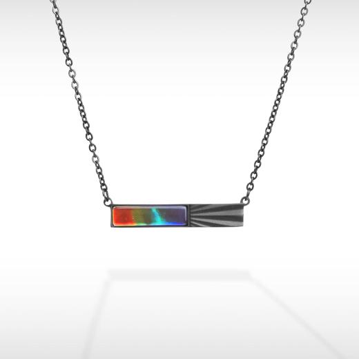 KORITE ECLIPSE Black Titanium Ammolite Pendant
