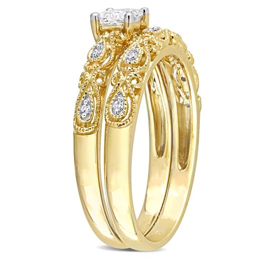 Julianna B 10K Yellow Gold 0.34CTW Diamond Bridal Set