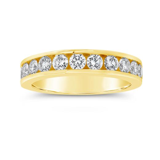 New Brilliance 14K Yellow Gold Lab Grown 1.00CTW Diamond Band