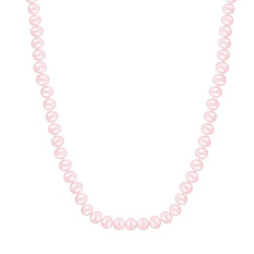 Sterling Silver 7-8mm Pink Freshwater Pearl Bracelet Earrings and Necklace Set