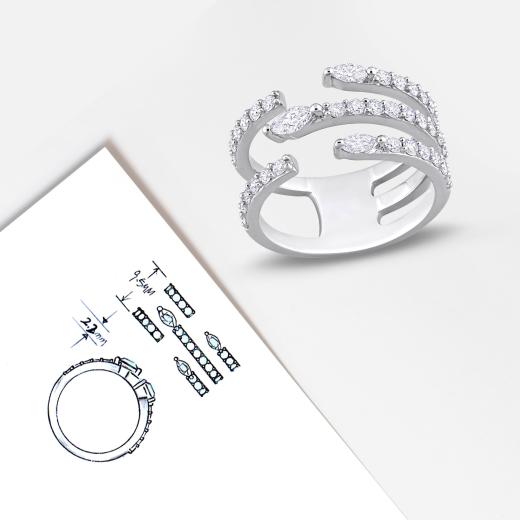 Julianna B 14K White Gold 1.00CTW Diamond Fashion Ring