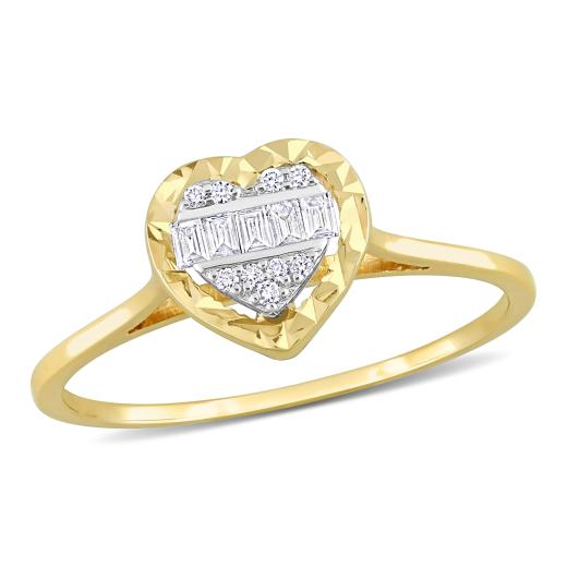 Julianna B 14K Two-Tone Gold 0.10CTW Diamond Heart Ring