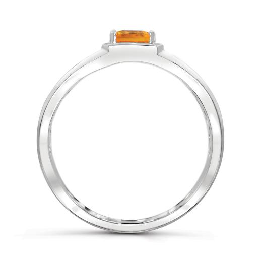 Sterling Silver Citrine Men's Ring