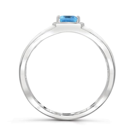 Sterling Silver Swiss Blue Topaz Men's Ring