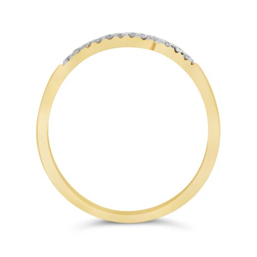 Diamond Bypass Fashion Ring in 10K Yellow Gold