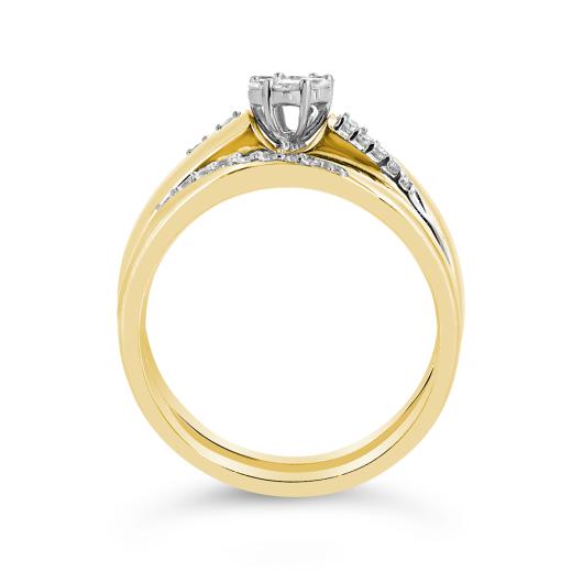 0.25CTW Diamond Bridal Set in 10K Yellow Gold