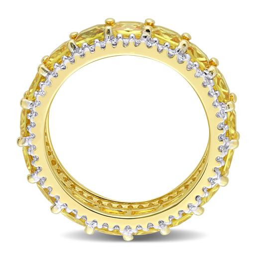 JULIANNA B 14K Yellow Gold Sapphire & Diamond Eternity Ring