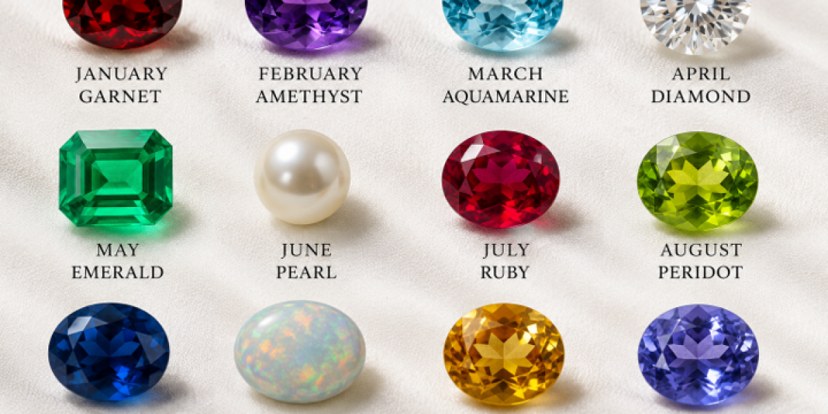 A guide to the twelve traditional birthstones with each month of the year.